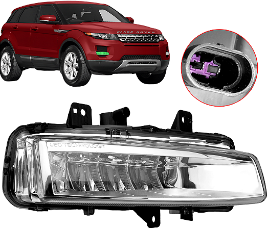 Farol Milha Neblina LED Direito Evoque 2012 2013 2014 2015