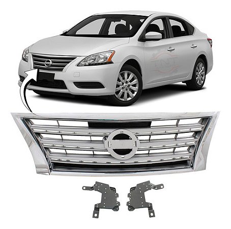 Grade C/ Suporte Central Parachoque Dianteiro Sentra 2014 2015 2016