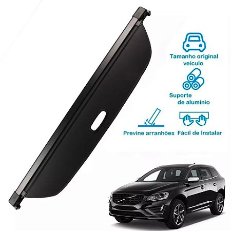 Bagagito Esteira Cortina Porta Malas Volvo Xc60 2010 a 2016 PRETO
