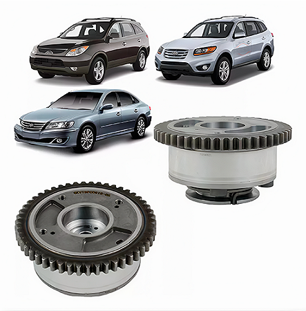 Par Polias Variavel Azera 3.3 Sorento Santa Fé 3.5 2.7 V6 - Polia Admissão 37mm