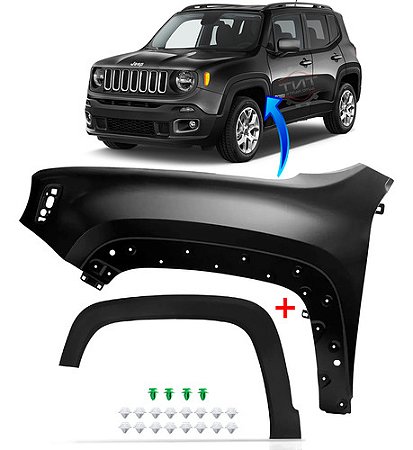 Kit Friso e Paralama Dianteiro Esquerdo Renegade 2014 a 2023