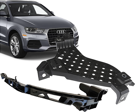 Kit Alojamento Suporte Base e Guia Farol Direito Audi Q3 2013 a 2020