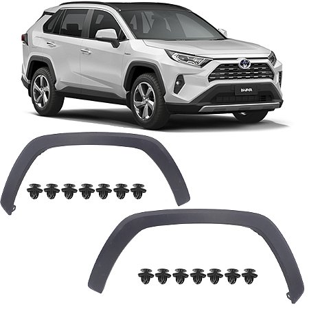 Par Friso Aplique Alargador Moldura Paralama Dianteiro Rav4 2020 2021 2022