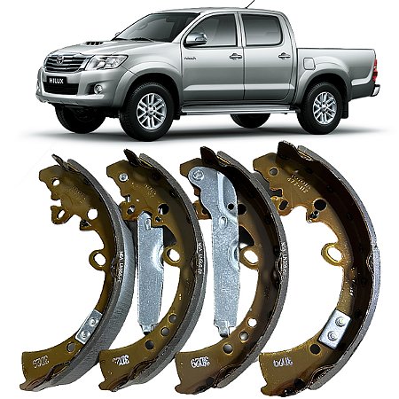 Kit Sapata Lona Freio C/ Haste Traseira Hilux 2005 á 2015