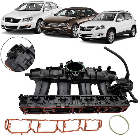 Coletor Admissão Jetta Tiguan Passat Q3 A3 2.0 Tsi C/ Sensor