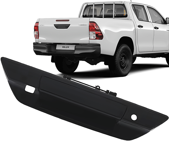 Maçaneta Tampa Traseira Hilux 2015 a 2021 C/ Furo Câmera Preto