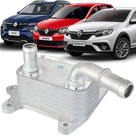 Trocador Calor Radiador Resfriador Oleo Logan Sandero Kwid 1.0 12v 3cc