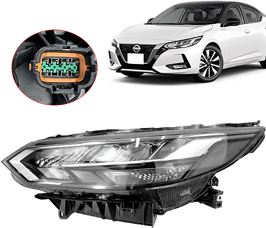 FAROL LED ESQUERDO SENTRA 2022 2023 2024