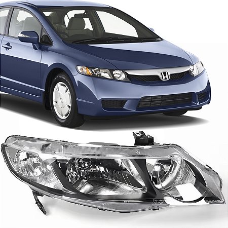 Farol Lado Direito New Civic 2007 á 2011