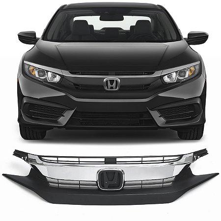 Grade  Superior Parachoque Dianteiro Civic 2017 a 2021