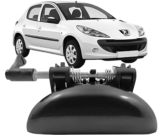 Maçaneta Porta Traseira Direita Peugeot 206 207 1999 a 2014