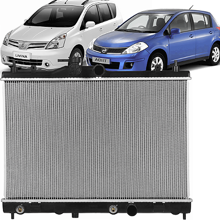 Radiador Agua Livina Tiida 2008 a 2013 Manual