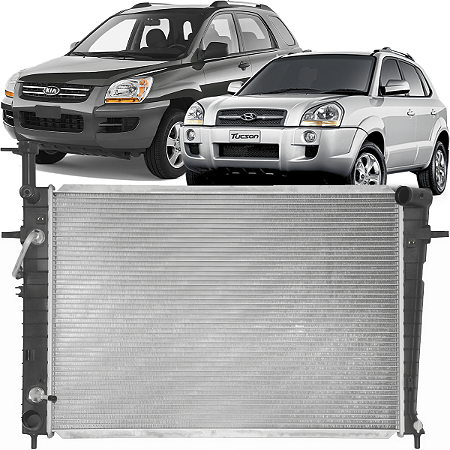 Radiador Agua Tucson 2.0 05-15 Sportage 2.0 04-10 Automatico