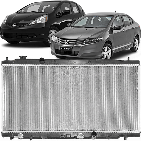 Radiador Agua Honda New Fit City 1.4 1.5 2009 Em Diante Automatico
