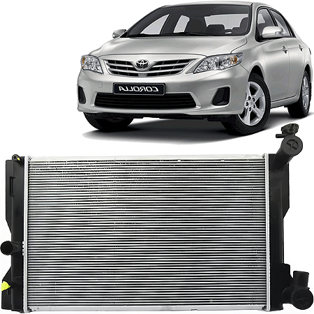 Radiador Agua Corolla 2009 a 2018 Manual