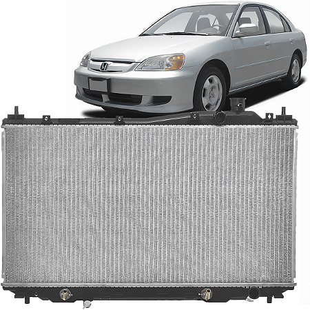 Radiador Agua Civic 1.7 2001 a 2005 Automatico
