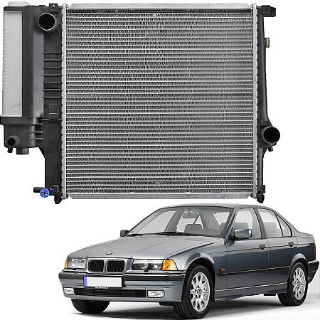 Radiador Agua Bmw 318 323 325 328 E30 E36 C/ Reservatorio