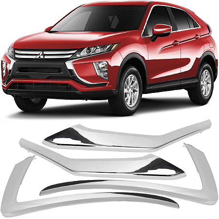 Kit Friso Cromado Inferior e Superior Eclipse Cross 2018 a 2021