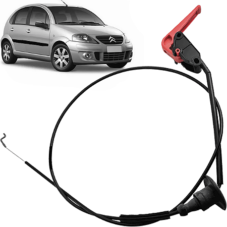 Cabo C3 Puxador Abrir Capo Citroen 2003 A 2012
