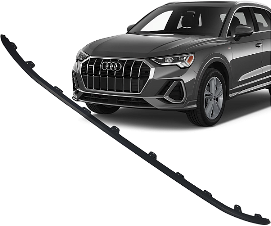 Spoiler Aplique Friso Inferior Parachoque Dianteiro Audi Q3 2019 a 2023