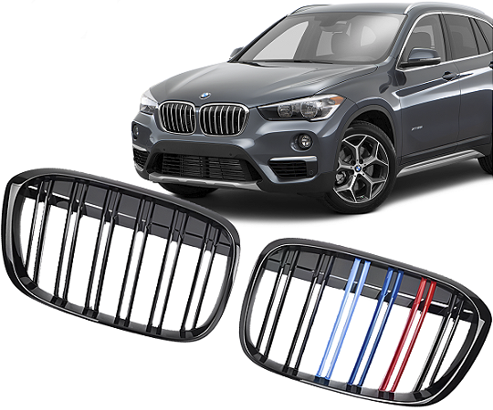 Par Grade Filete Duplo Três Cores Bmw X1 2016 a 2019