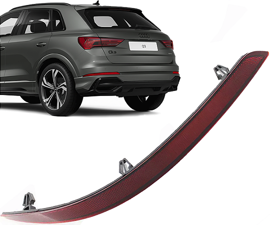 Lanterna Refletor Olho Gato Esquerdo Parachoque Audi Q3 2020 a 2024