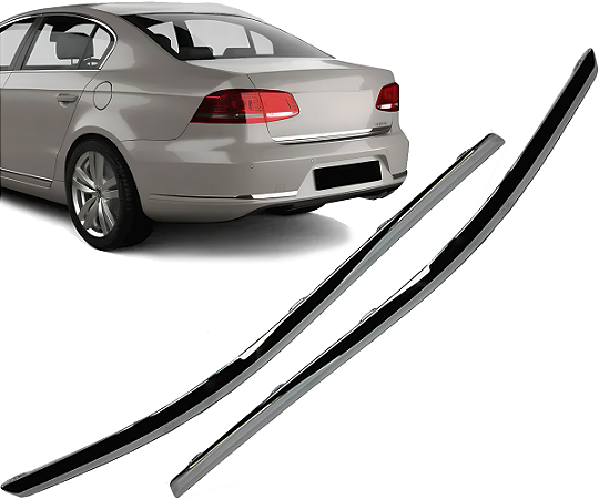 Par Friso Cromado Parachoque Traseiro Passat Sedan 2011 a 2014