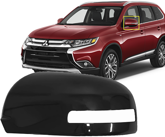 Capa Retrovisor Lado Esquerdo Outlander 2015 a 2020  C/ Furo Seta