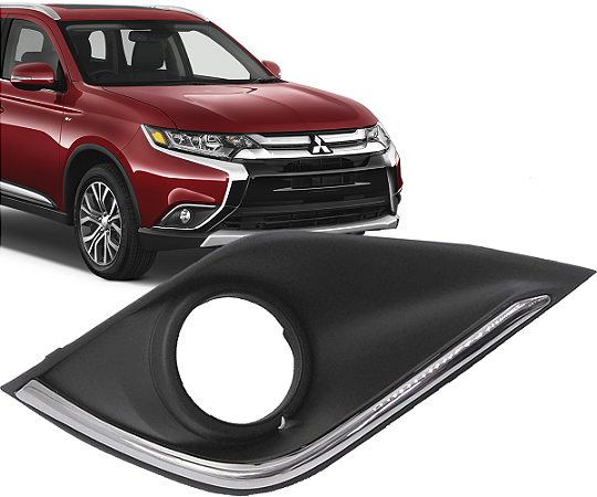 Grade Moldura Farol Milha Direito Outlander 2016 2017 2018