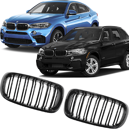 Par Grade Fielte Duplo Black Piano Bmw X5 F15 X6 F16 2014 a 2018