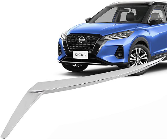 Friso Aplique Cromado Esquerdo Parachoque Dianteiro Nissan Kicks 2021 a 2024