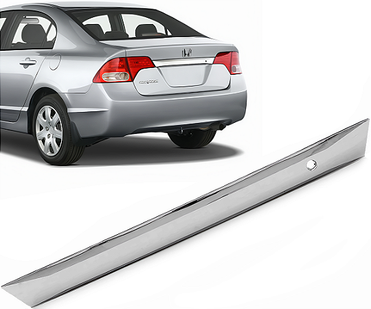 Friso Aplique Moldura Tampa Traseira Porta Malas New Civic 2007 a 2011