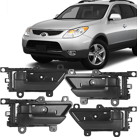 Kit 4 Maçaneta Interna Porta Hyundai Vera Cruz 2007 a 2013