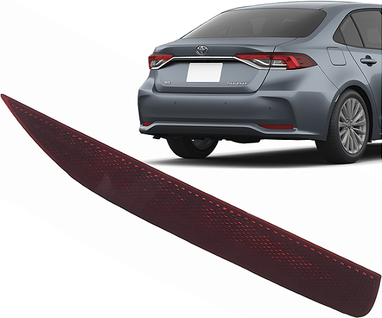 Olho Gato Lanterna Refletor Direito Parachoque Traseiro Corolla Sedan 2020 a 2024