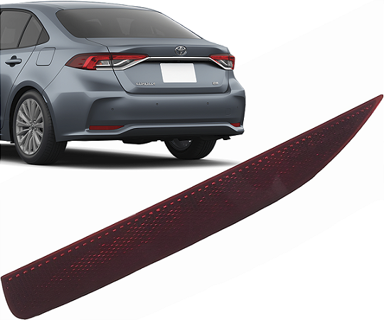Olho Gato Lanterna Refletor Esquerdo Parachoque Traseiro Corolla Sedan 2020 a 2024