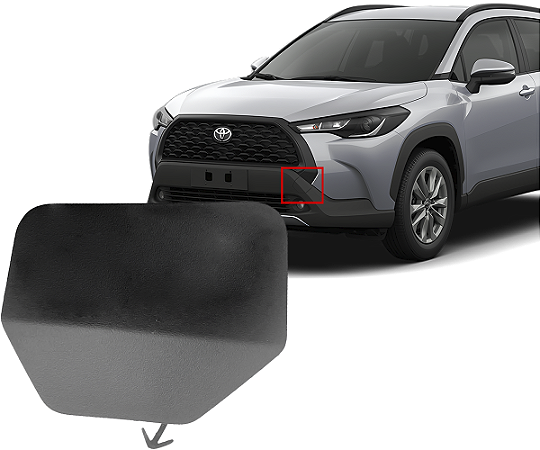 Tampa Reboque Parachoque Dianteiro Corolla Cross 2021 a 2024