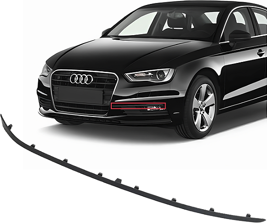 Friso Aplique Moldura Esquerda Parachoque Dianteiro Audi A3 Sedan 2013 2014 2015 2016