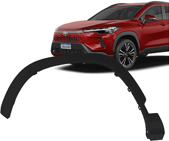 Friso Moldura Alargador Paralama Dianteiro Esquerdo Corolla Cross 2021 a 2024