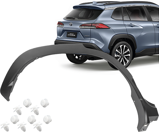 Friso Moldura Alargador Lateral Paralama Traseiro Direito Corolla Cross 2021 a 2024