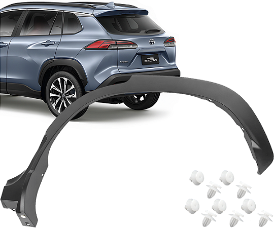Friso Moldura Alargador Lateral Paralama Traseiro Esquerdo Corolla Cross 2021 a 2024