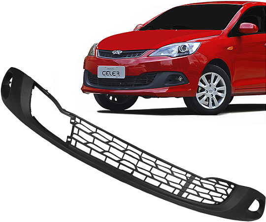 Grade Inferior Parachoque Dianteiro Chery Celer Hatch Sedan 2015 a 2018
