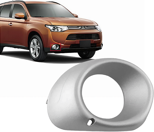 Moldura Outlander Grade Farol Milha Direito  2014 2015