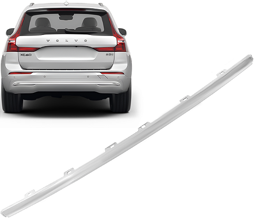 Friso Aplique Central Cromado Parachoque Traseiro Xc60 2022 a 2024