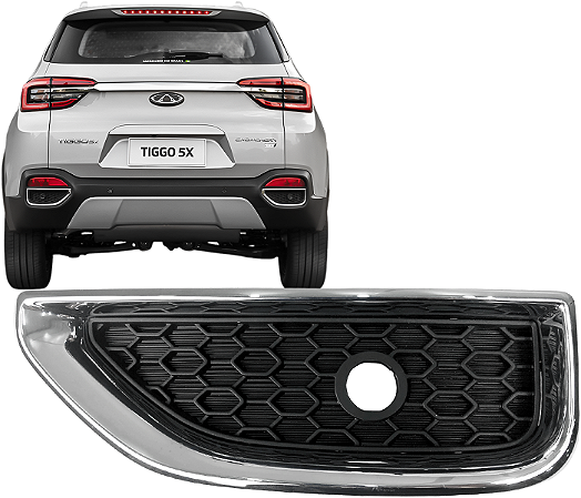 Friso Moldura Cromada Direita Parachoque Traseiro Tiggo 5x 2019 a 2022