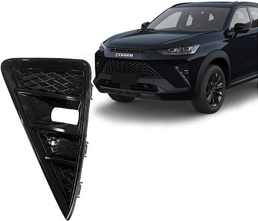 Grade Moldura Farol Milha Esquerdo Parachoque Haval H6 Gt 2023 a 2025