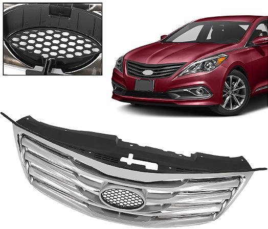 Grade Cromada Superior Parachoque Azera 2015 2016 2017