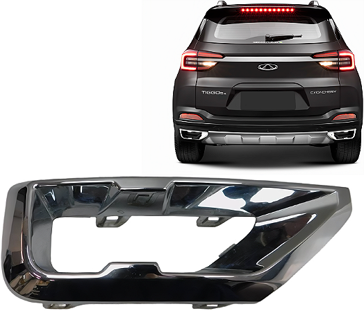 Friso Moldura Escape Cromada Esquerda Parachoque Traseiro Tiggo 5x 2023 a 2025