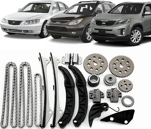 Kit Corrente Comando Distribuição Azera 3.3 2008/ Vera Cruz 3.8 2007 a 2013