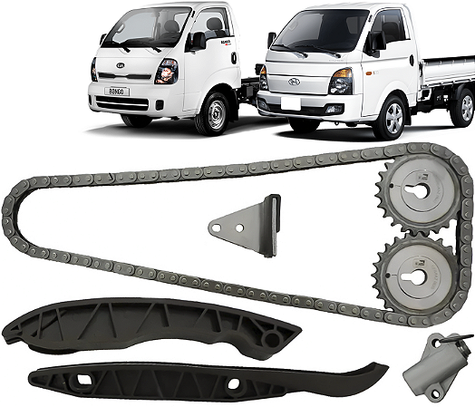 Kit Corrente Comando Distribuição Hr H100 Bongo K2500 2.5 15v 2012 a 2021 - 7pcs