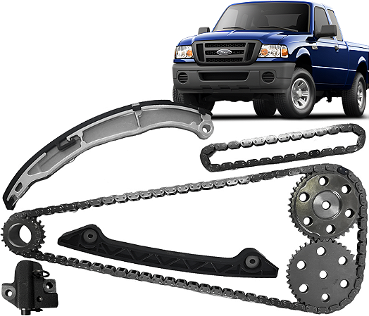 Kit Corrente Comando Distribuição Ranger Gasolina 2.3 2001 Até 2012